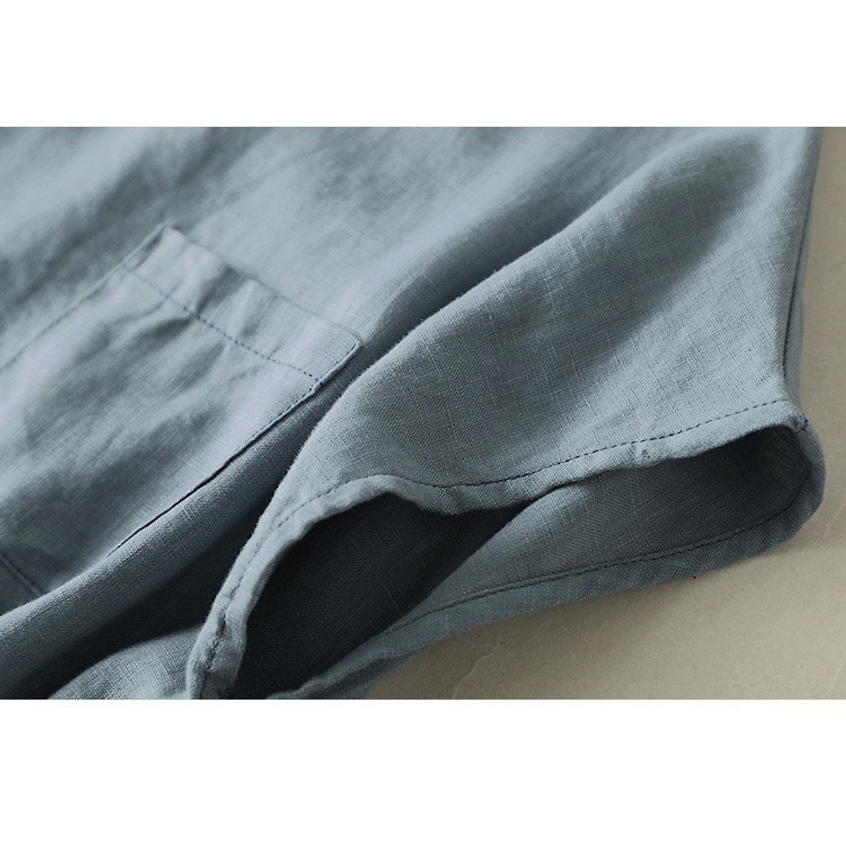 Đầm suông tay hến Linen tưng Hàn rút eo trẻ trung ArcticHunter, có 3 màu lựa chọn