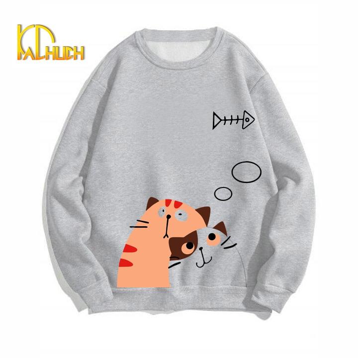 ÁO SWEATER IN MÈO DỄ THUƠNG