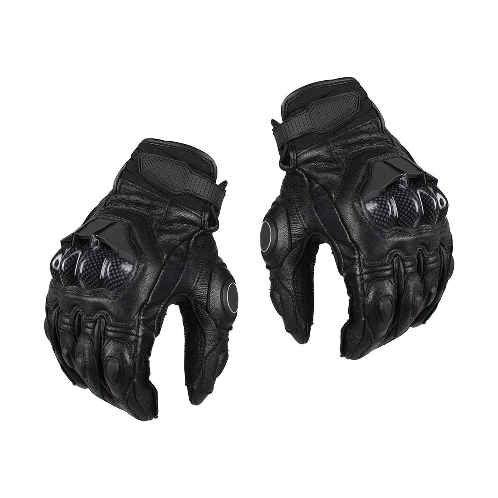 Premium PU Leather Motorcycle Gloves Touchscreen for Driving