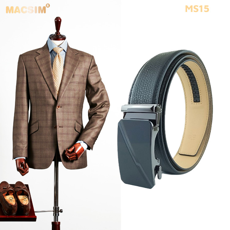 Thắt lưng nam da thật cao cấp nhãn hiệu Macsim MS15