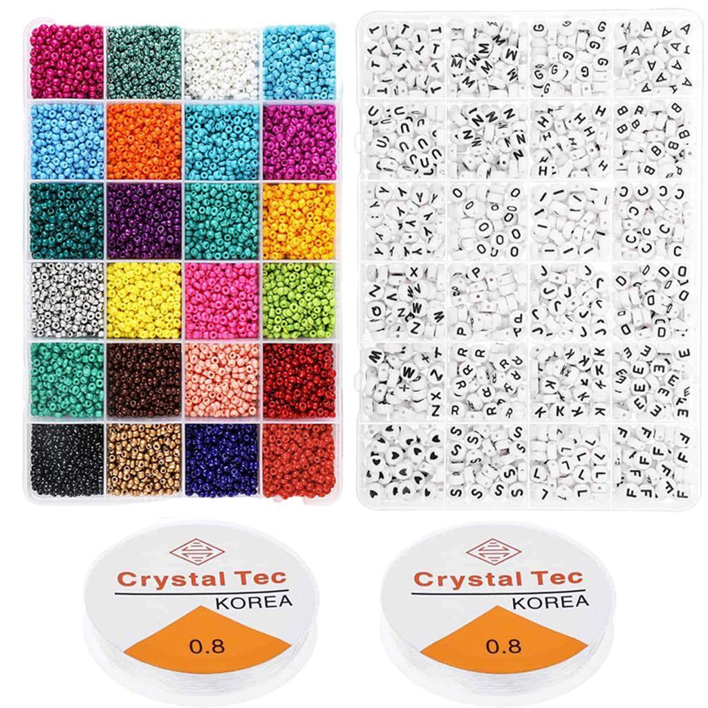 Letter And Pony Seed Beads Loose DIY Bracelets Jewelry Pendants Making Craft