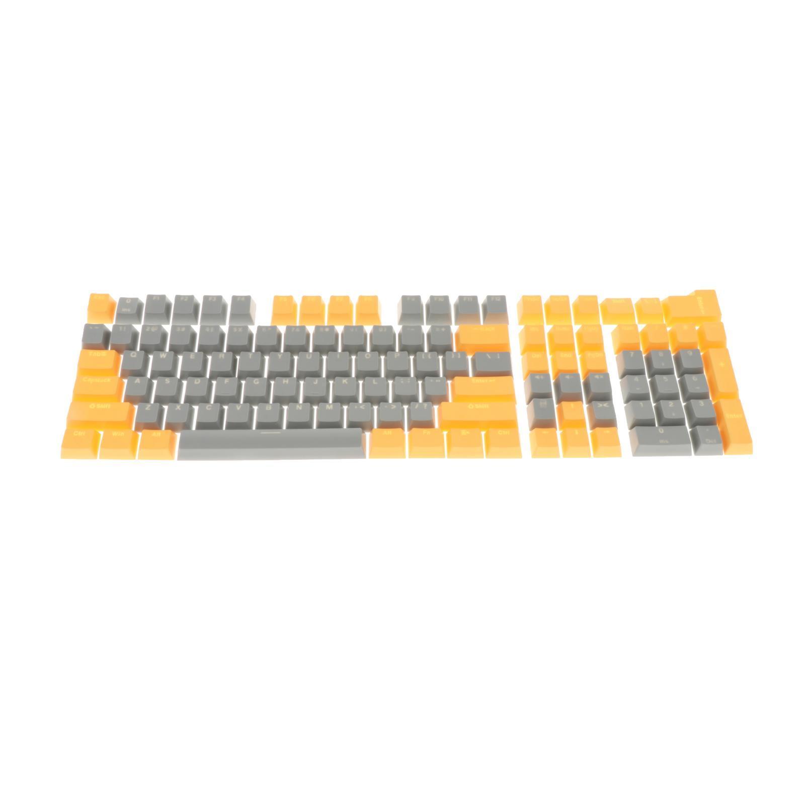 Backlit Two Color Key Caps Keycaps Set, Accessory ,Professional, Easy Installation, 108 Pieces Keyboard Keycaps for Mechanical Keyboards 61 Keys