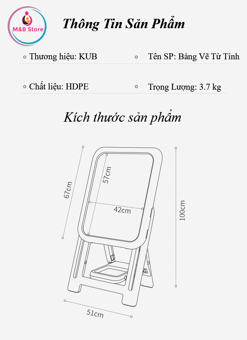 Bảng Vẽ Từ Tính Lớn Cho Bé - KUB