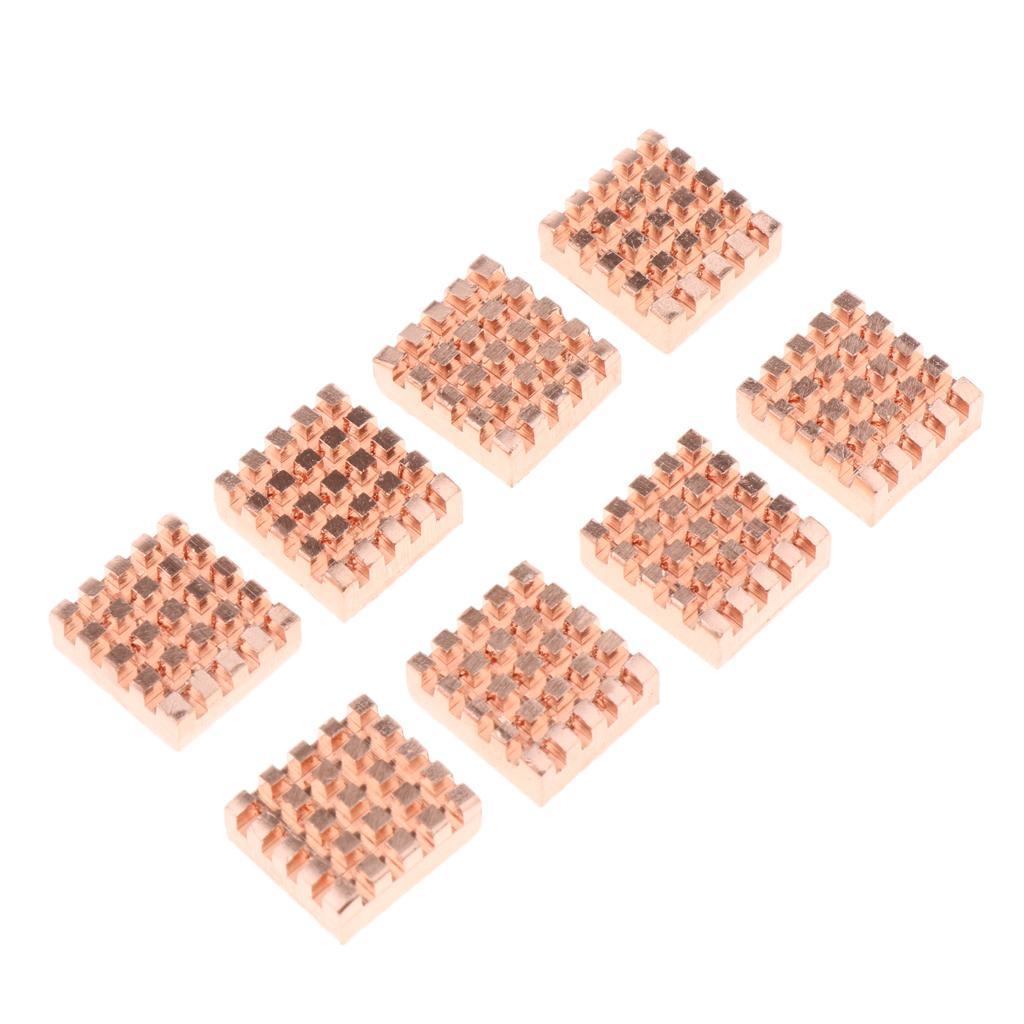 2x 8pcs Pure Copper Heatsink Chipset DDR RAM Cooler Sinks Cooling Fin