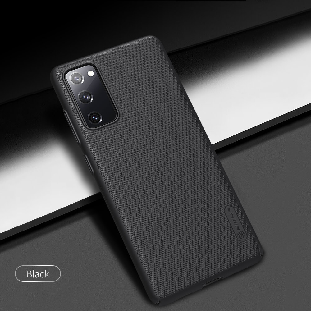 Ốp Lưng Samsung Galaxy S20 FE chống sốc hiệu Nillkin Super Frosted Shield mặt lưng nhung mịn bám tay  - Hàng Chính Hãng