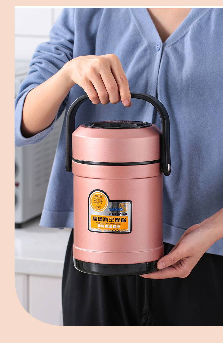 Cặp lồng đựng cơm cao cấp XanBo 3 ngăn giữ nhiệt, inox 304 không rỉ an toàn sức khỏe