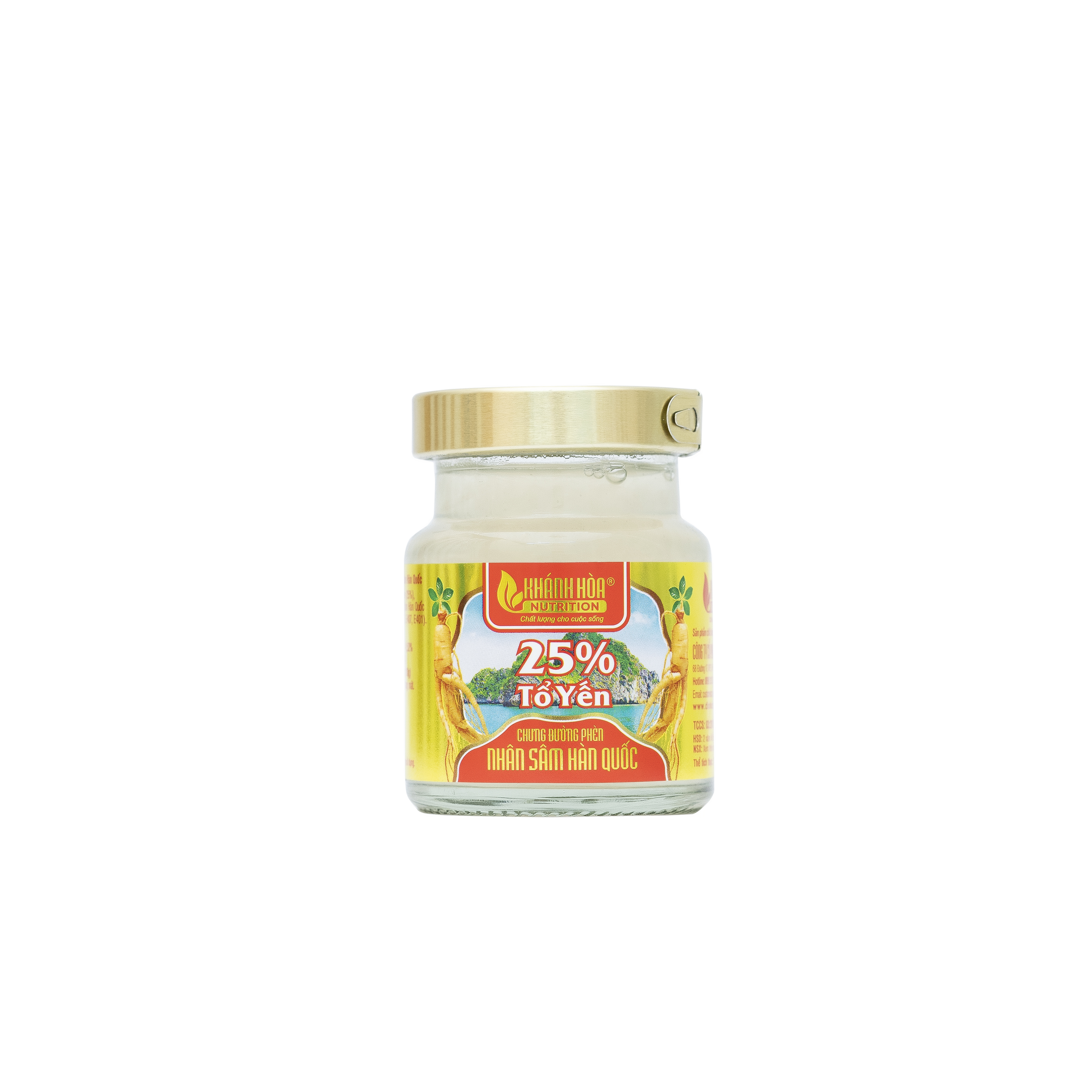 Tổ yến chưng Nhân Sâm Hàn Quốc Khánh Hòa Nutrition 25% Tổ Yến (lọ 70ml)