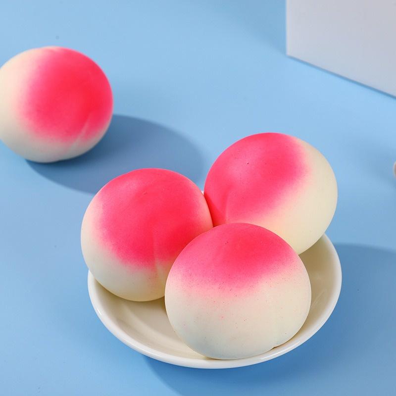 Squishy Mochi hình QUẢ ĐÀO mềm mịn dễ thương chân thực giảm stress co dãn đàn hồi ngộ nghĩnh bóp giải trí
