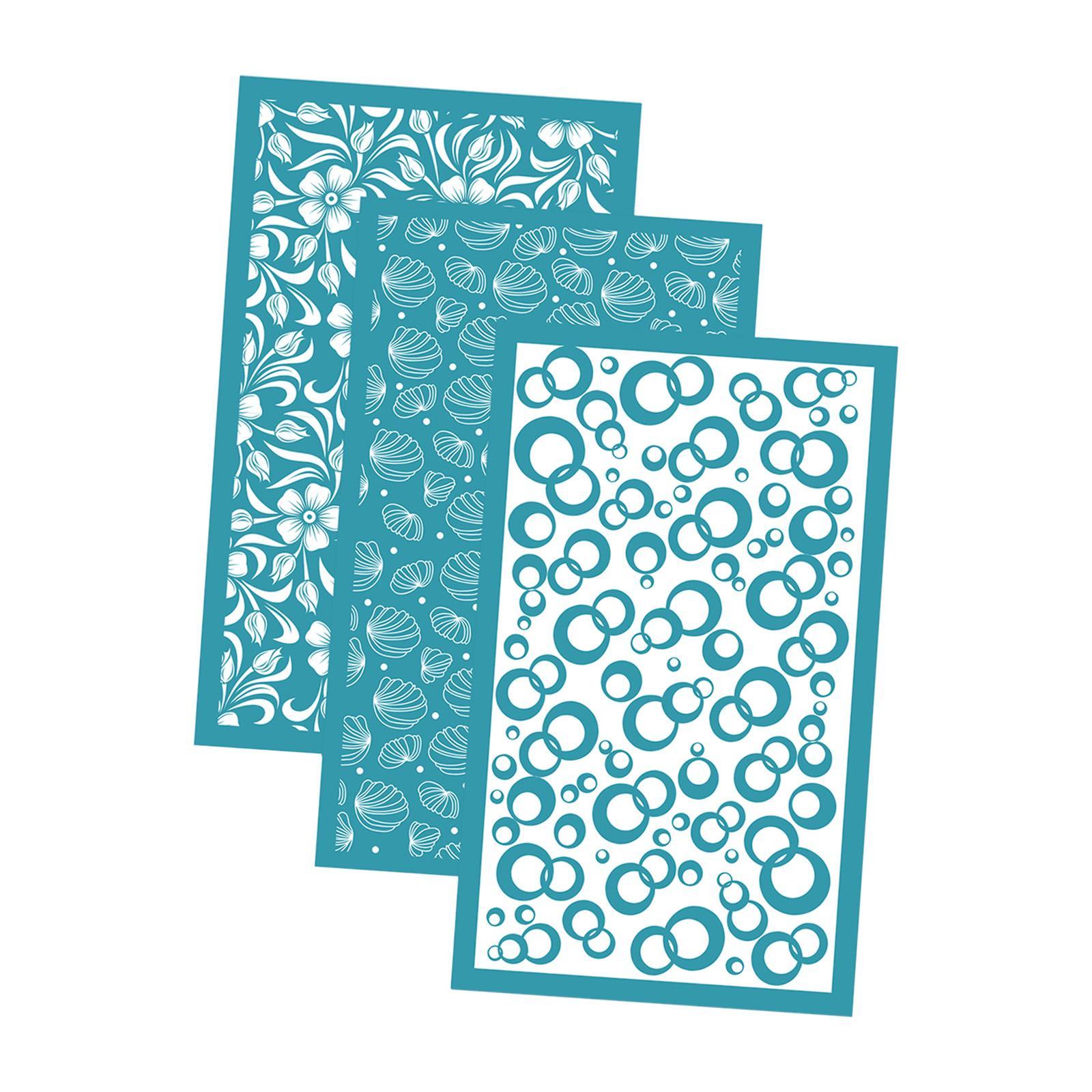 3 Pieces Silk Screen for Polymer Clay, Stencil Silk Screen Clay, Multipurpose Polymer Clay Tools for Home, Earrings Decoration, Printing on Clay