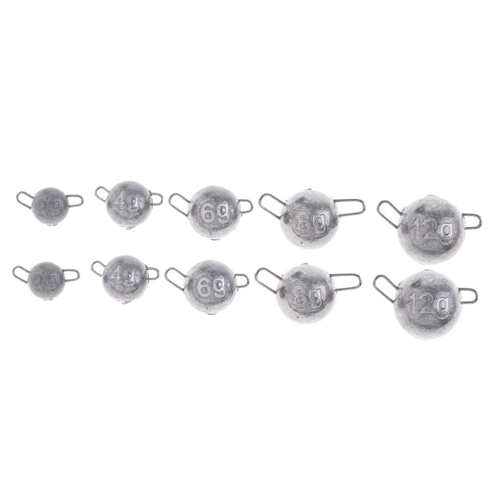 10pcs Lead Sinkers Fishing Lead Sinkers Bulk Dropshot Fishing Accessories