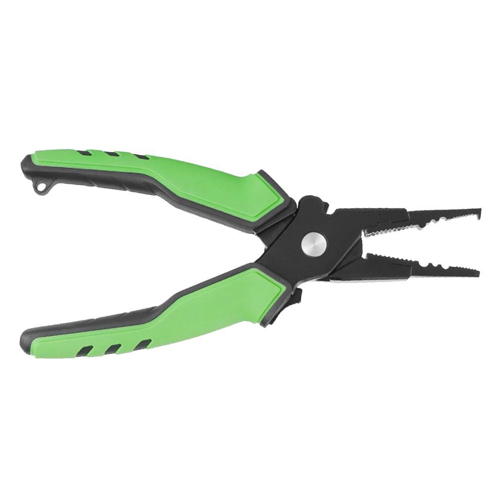 Aluminium Fishing Pliers Split Ring Pliers Fishing Line Cutters Fish Hook Remover Fishermans Pliers with Sheath and Lanyard