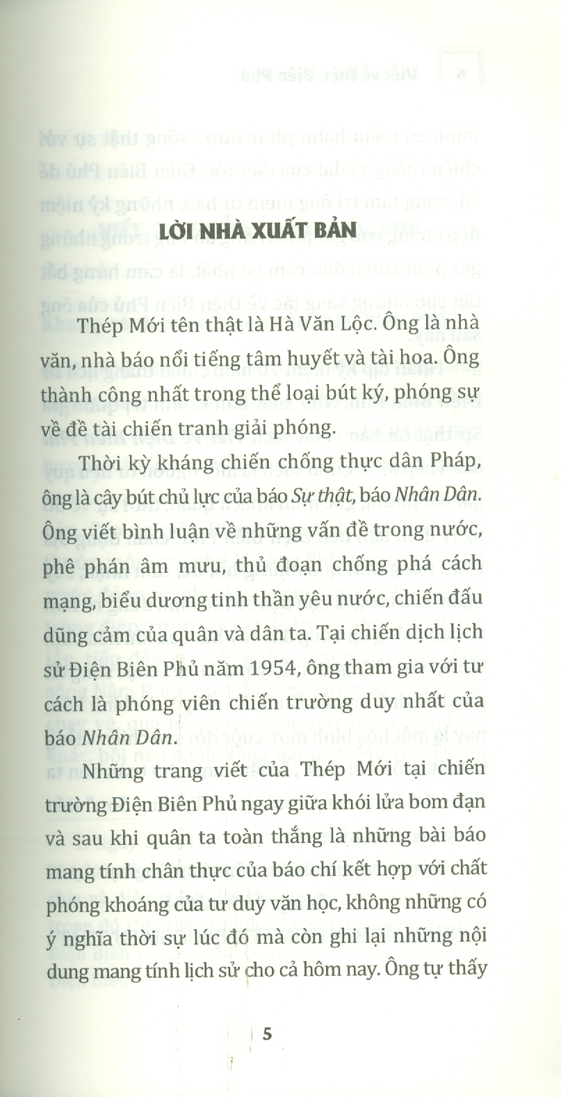 Viết về Điện Biên Phủ