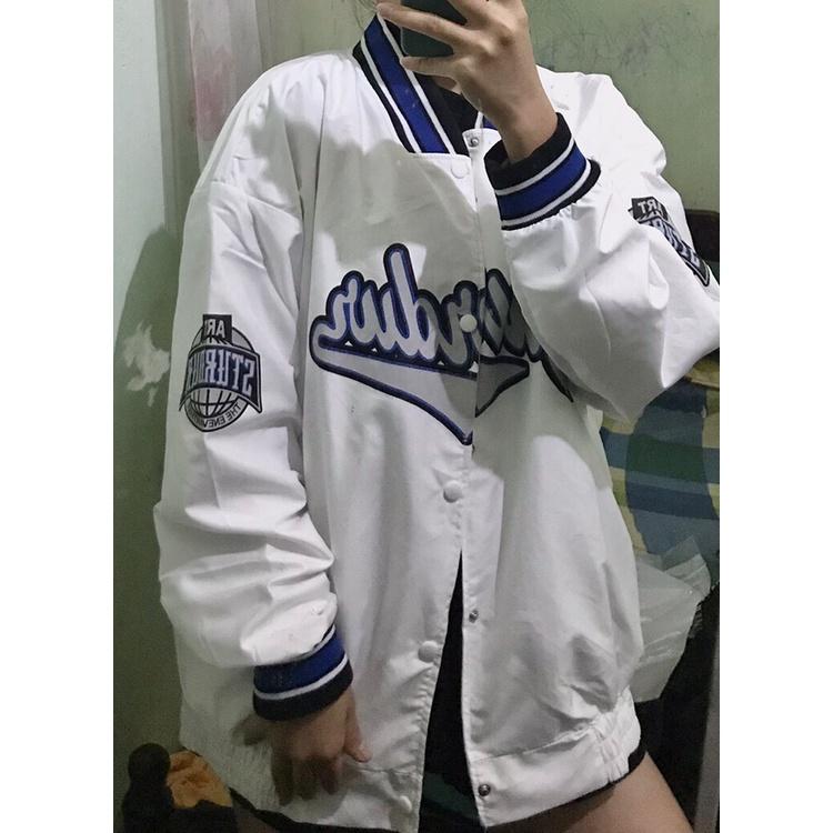 Áo Khoác Bomber Varsity Jacket Dù 2 Lớp STURDUR Form Rộng Nam Nữ Unisex Cúc Bấm - Trẻ Trung Năng Động Ulzzang