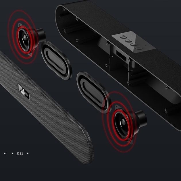 Loa bluetooth mini WEKOME D11 V5.0 hỗ trợ USB thẻ nhớ Jack 3.5 kết nối tivi máy tính - Hàng nhập khẩu