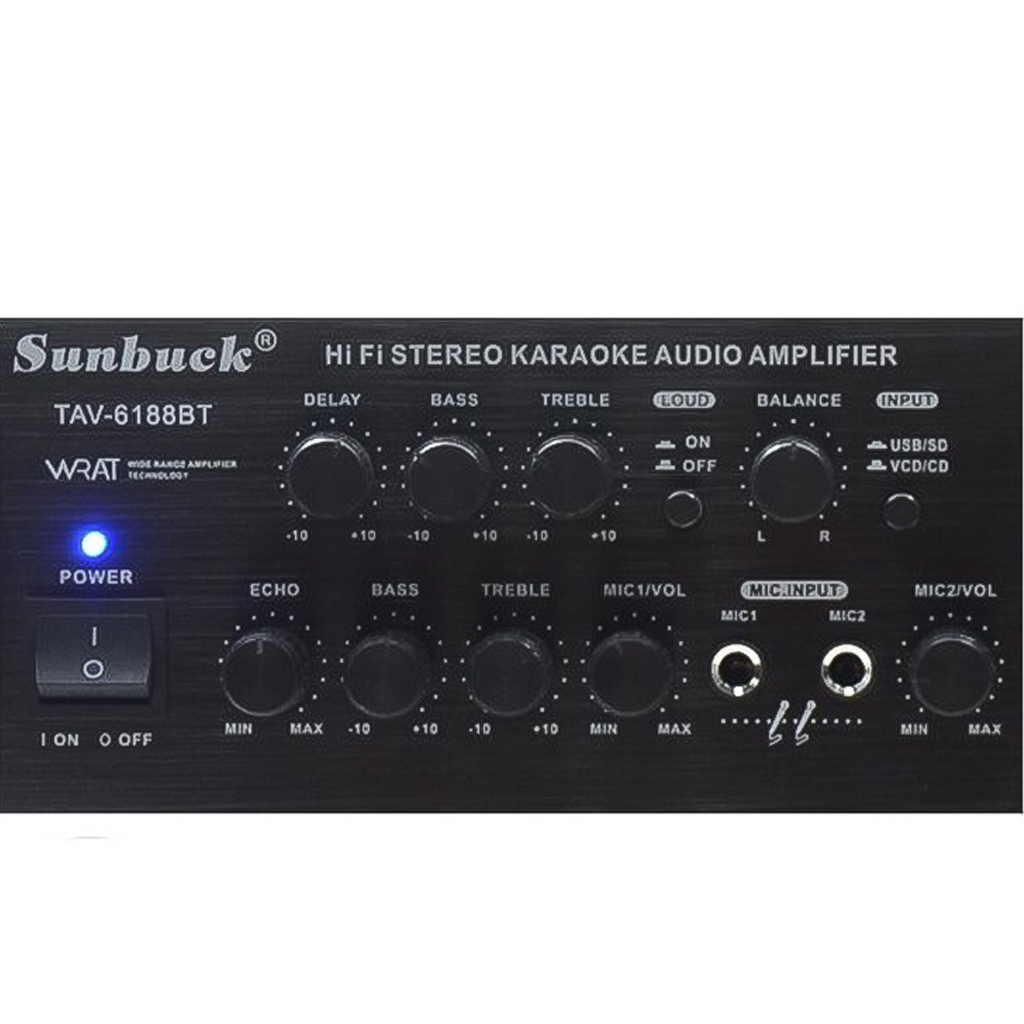 Amply Bluetooth Sunbuck 6188BT Karaoke Đánh Siêu Đỉnh Công Suất Cực Đại Âm Thanh Siêu Chất - Hàng Nhập Khẩu