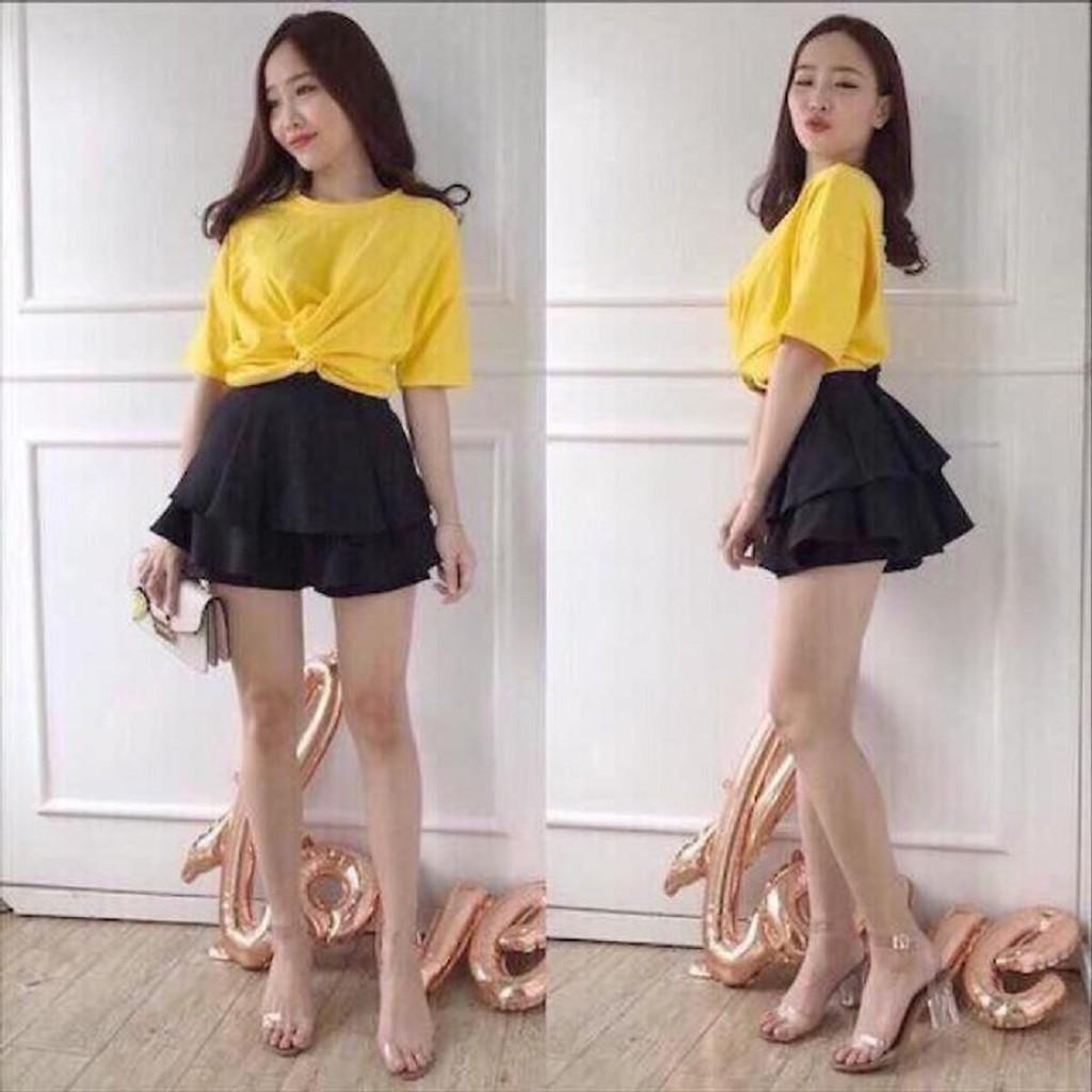 Chân váy tiểu thư XÒE XINH XẮN dáng ngắn- hai tầng