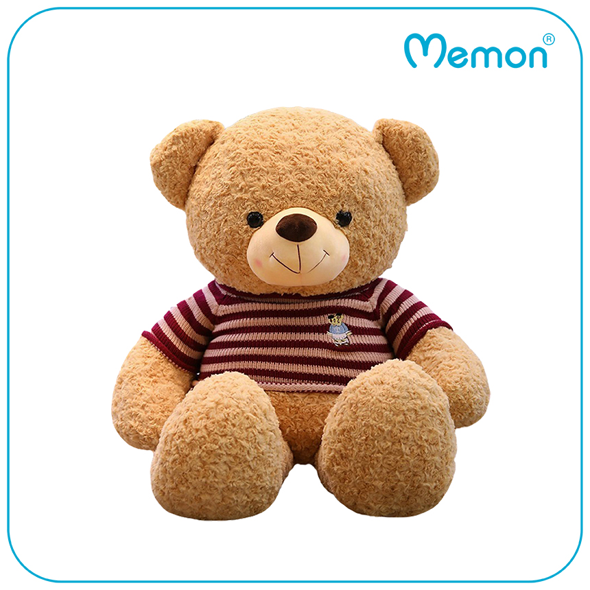 Gấu Bông Teddy Logo Baby 80cm -1m1 Cao Cấp Memon, Gấu Bông Cute Khổng Lồ - Qùa Tặng Gấu Bông Dễ Thương