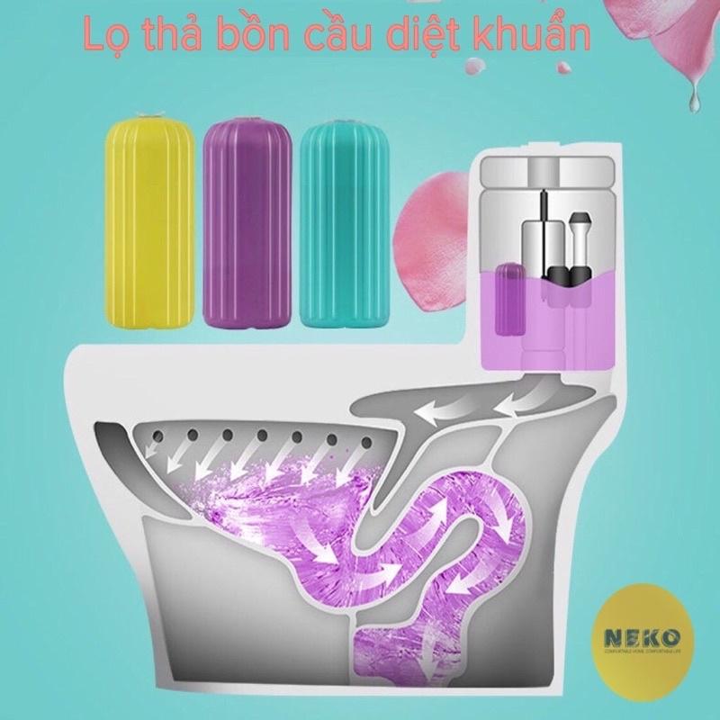 Lọ thả bồn cầu hàn quốc, lọ tẩy bồn cầu diệt khuẩn khử mùi làm thơm toilet phiên bản mới với 4 màu sắc tự nhiên