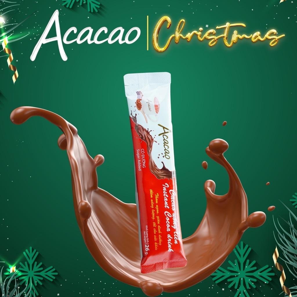 Bột cacao uống liền Có Đường ACACAO giàu dinh dưỡng - Chuẩn HACCP 1 gói x 26g