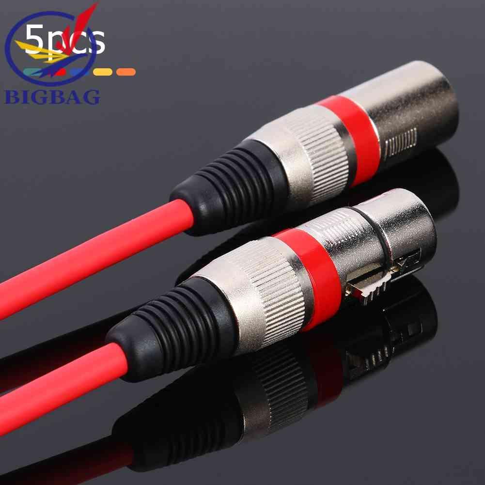 Set 5 Dây Cáp Âm Thanh 3Pin XLR Mạ Bạc