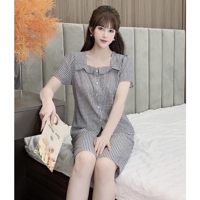 Đồ bộ mặc nhà mẫu lửng đẹp, vải lụa hàn