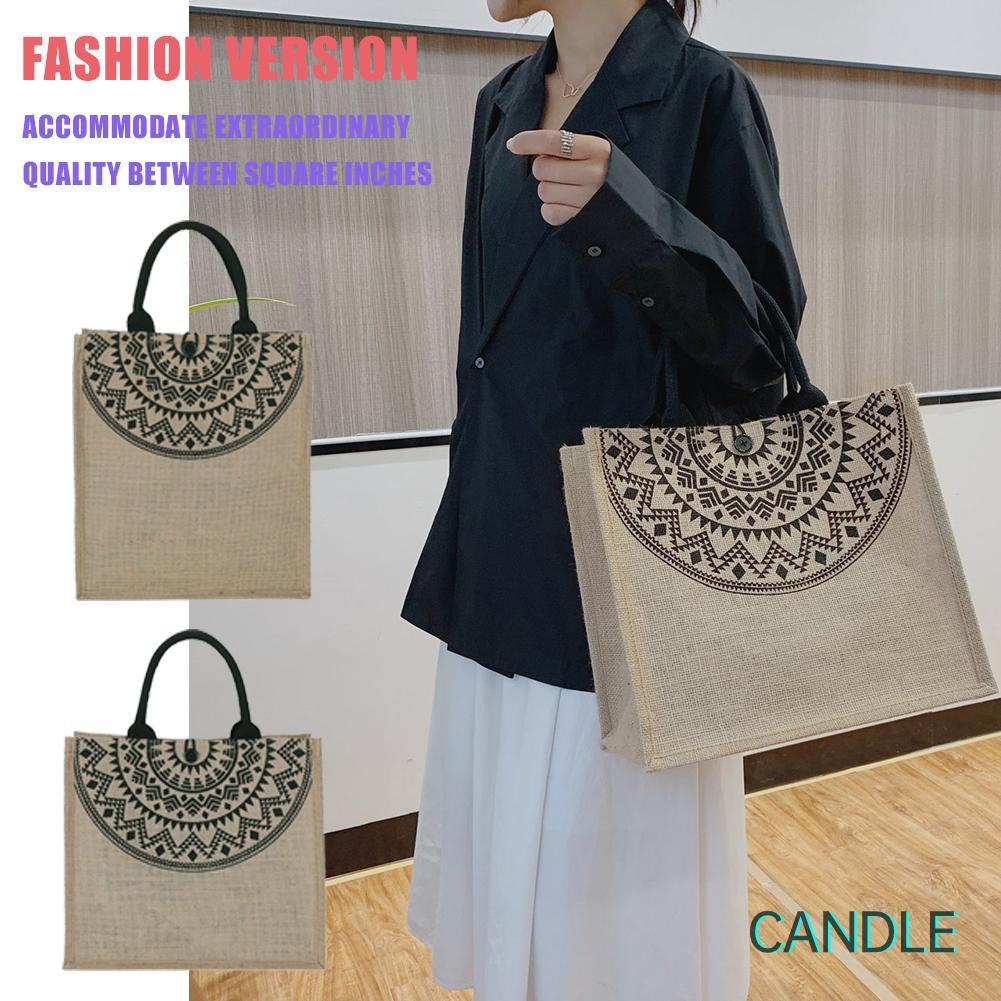 Túi Xách Vải Lanh Cotton Phong Cách Dân Tộc