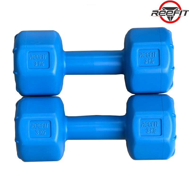 Bộ 2 vỏ tạ tay nhựa bát giác 3kg REEFIT