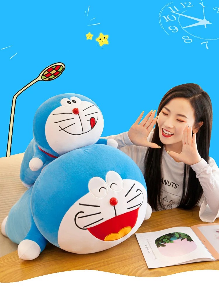Thú nhồi bông Doraemon dáng dài êm mịn - Size từ 60cm đến 100cm - Quà tặng gấu bông Doraemon dễ thương - Gối ôm mềm mịn cho bé