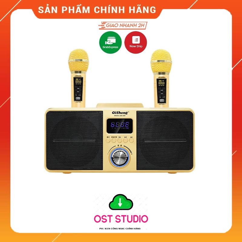 Loa Bluetooth Mini Karaoke SDRD SD 309 - Bản Cao Cấp Chất Lượng, Kèm 2 Micro Sạc Không Dây. Bảo Hành 12 Tháng