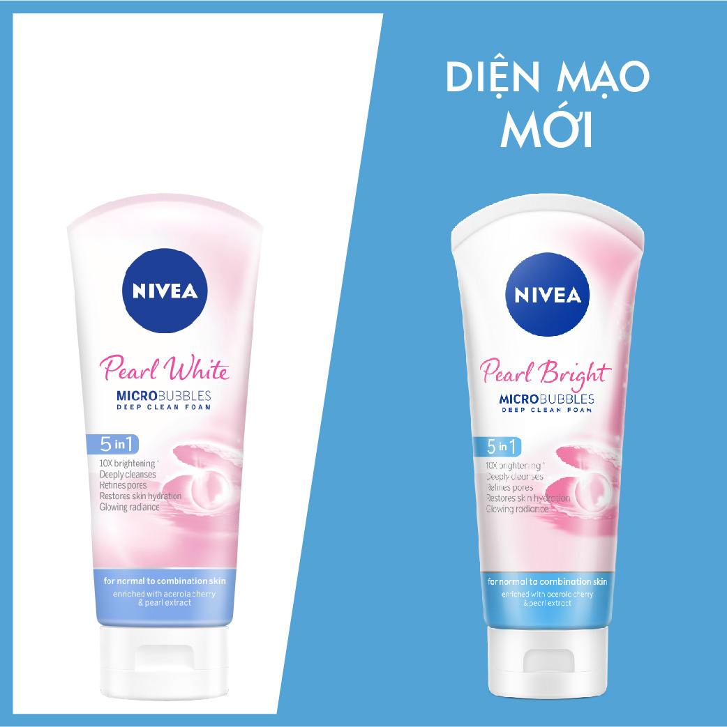 Bộ 2 Sữa Rửa Mặt NIVEA Pearl Bright Dưỡng Sáng Da Ngọc Trai - 81295