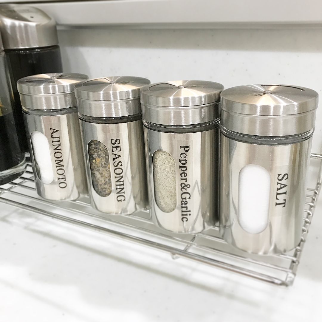 Hũ thủy tinh bọc thép không gỉ đựng gia vị Echo 80ml - Hàng nội địa Nhật Bản nhập khẩu chính hãng