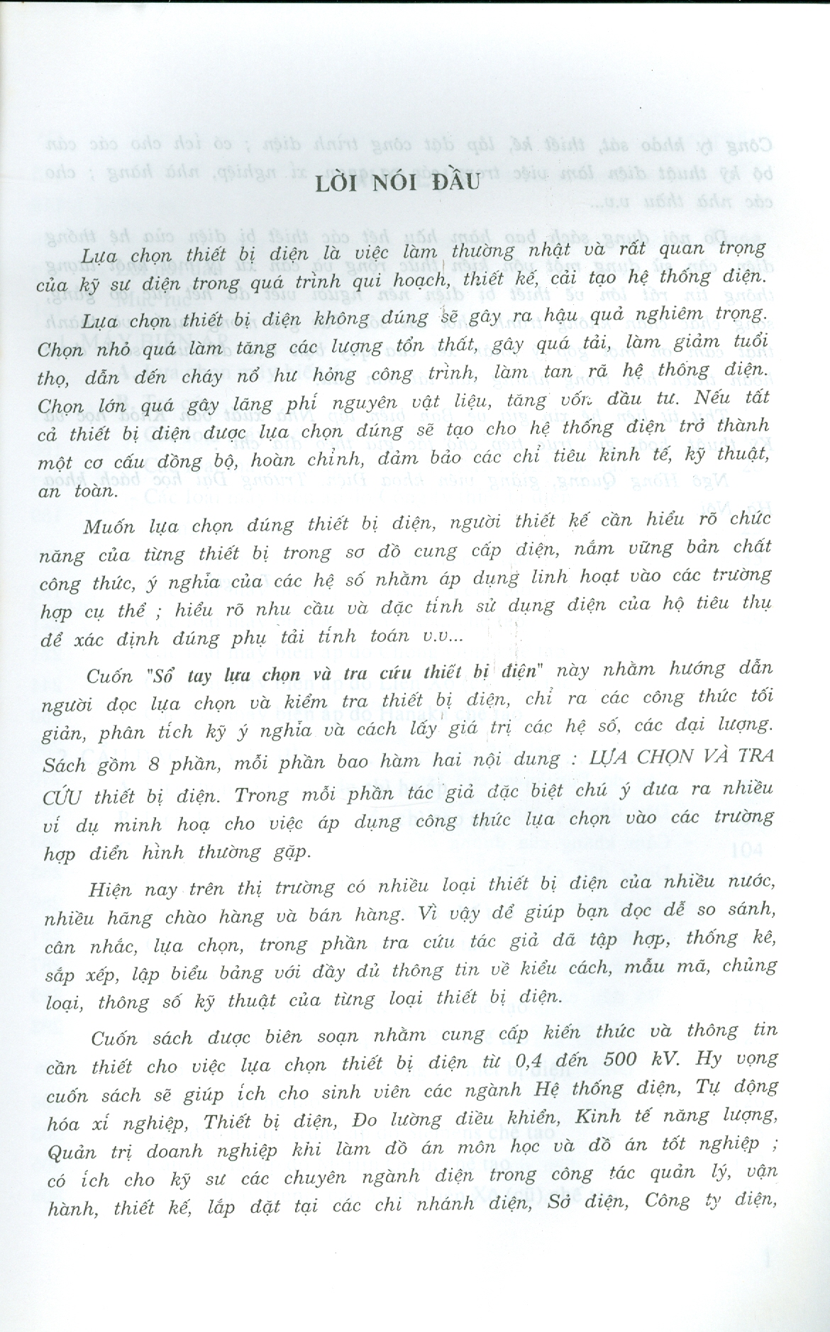Sổ Tay Lựa Chọn Và Tra Cứu Thiết Bị Điện Từ 0,4 - 500 kV