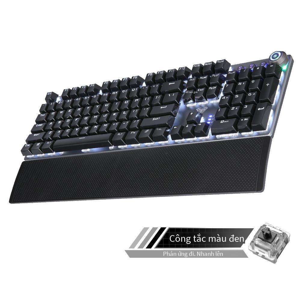 Đảm Bảo Chất Lượng AULA/Tarantula F2088 Trục Xanh Bàn Phím Cơ Đèn Nền Tác Dụng Hỗ Trợ Tay Bàn Phím Trò Chơi Trục Đen Trà Trục