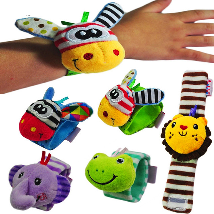 Vòng tay trẻ em bằng vải bông có lục lạc leng keng hình thú 3D lelebe ngộ nghĩnh vui nhộn cho bé  – SDC028