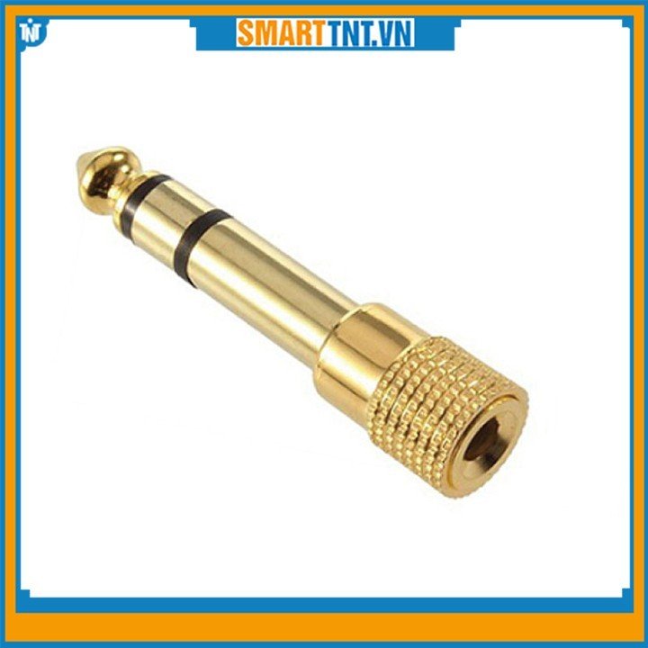 Jack đầu chuyển 3.5 ra 6.5 mạ vàng - Đầu chuyển cho tai nghe mic đàn Guitar điện new