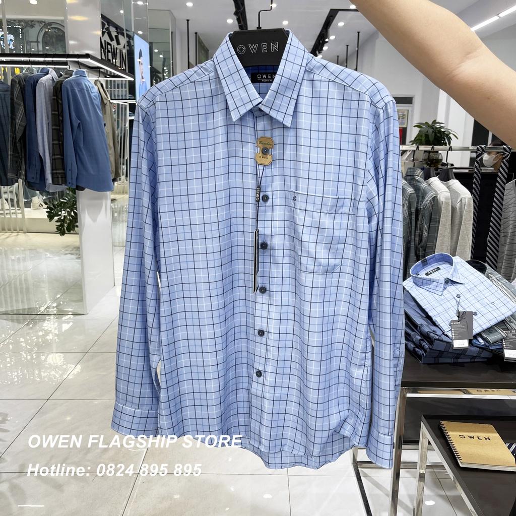 Áo Sơ mi Owen nam dài tay dáng Regular sợi Tre mềm mịn mát Mã AR221073DT