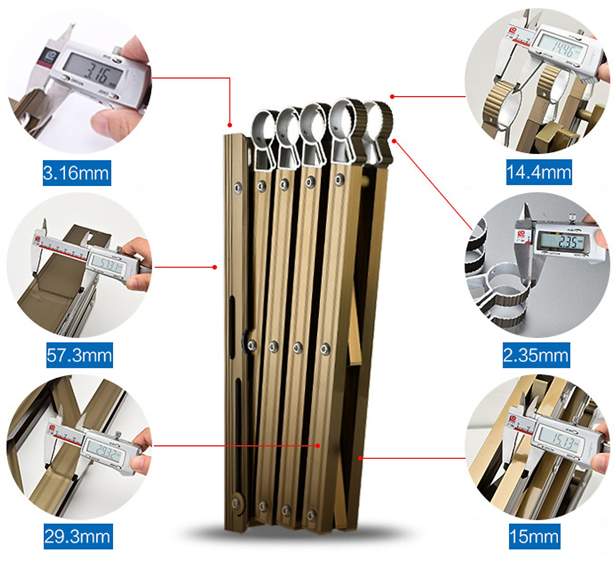 Giàn phơi gắn tường Nhôm cao cấp -GPGT-bạc