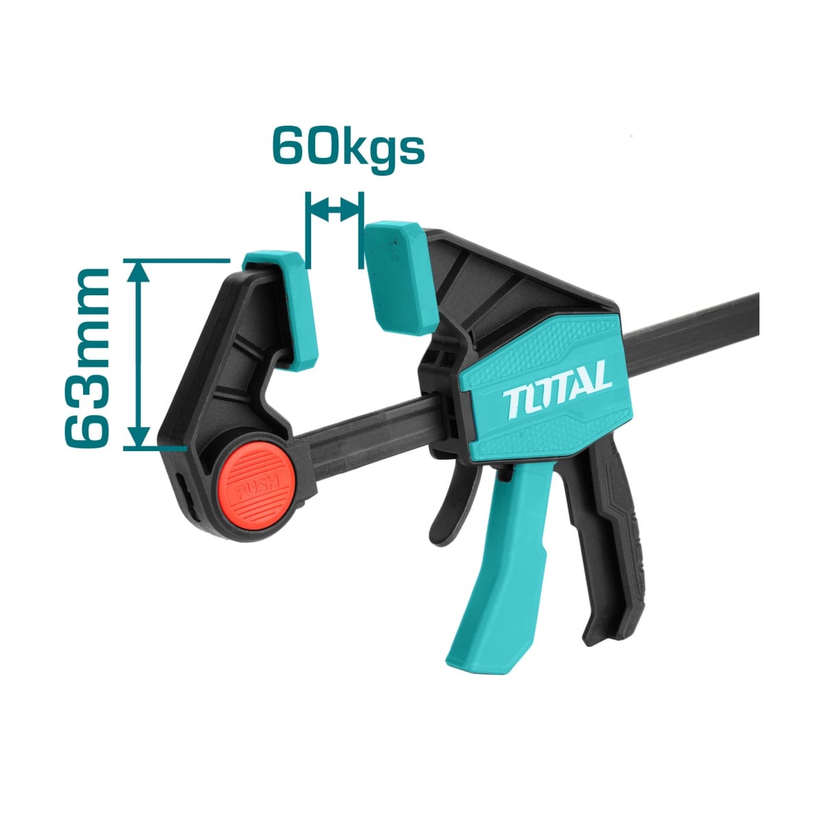 Thanh kẹp nhanh có lực kẹp 60kg TOTAL THT1340601 và THT1340602 - thanh êtô, nhiều kích thước, kẹp gỗ, cảo kẹp nhanh