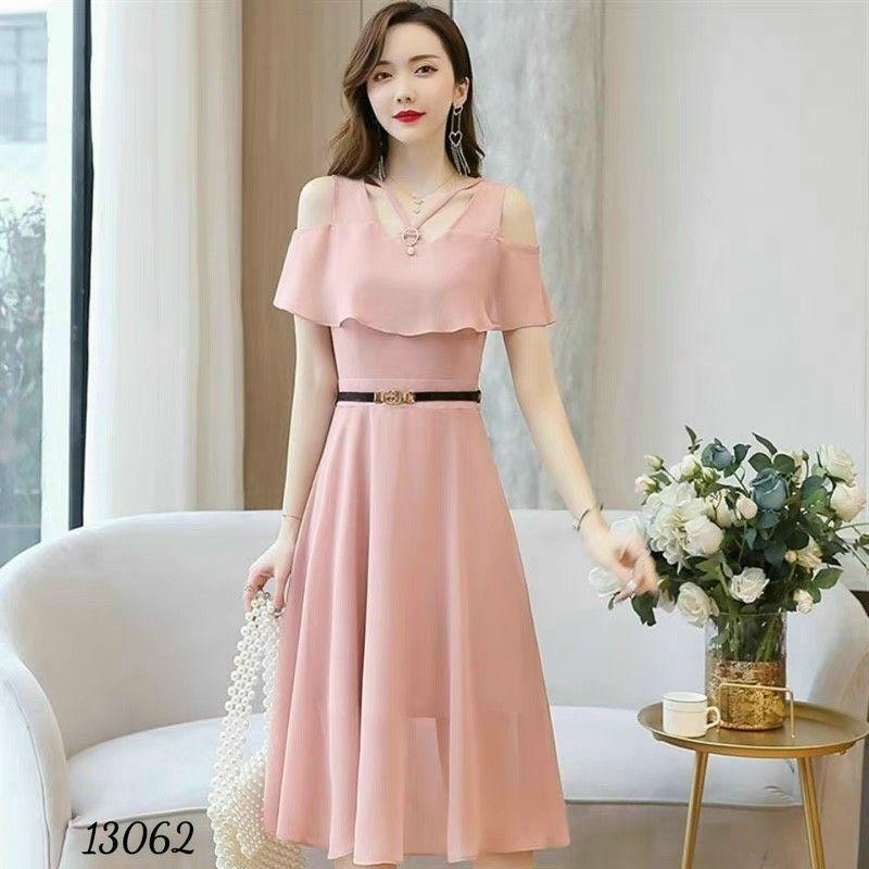 Mẫu váy đầm xòe dự tiệc cưới dạ hội hơ vai cổ cách điệu thanh lịch có bigsize mẫu mới giá rẻ đẹp hót hít