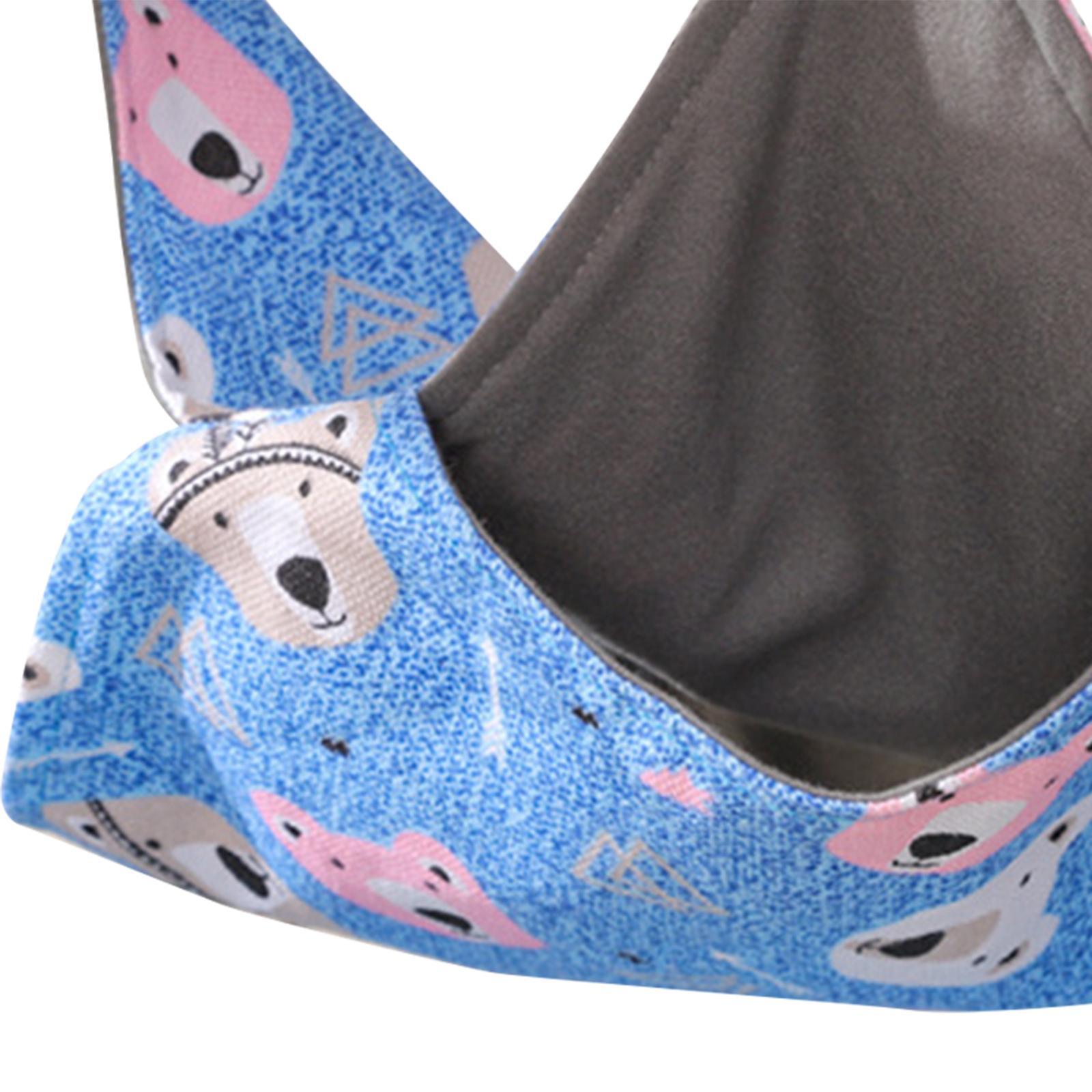 Hamster Hammock Pet Cage Hammock Cage Hanging 2 Layer Tunnel Toys Warm Play Swinging Bed Pet Sleeping Bed for Small Pet, Totoro, Rat, Chinchilla