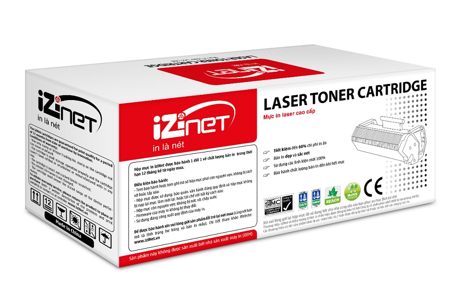 Mực in laser iziNet 435A/436A/285A/312/313/325 Universal (Hàng chính hãng)