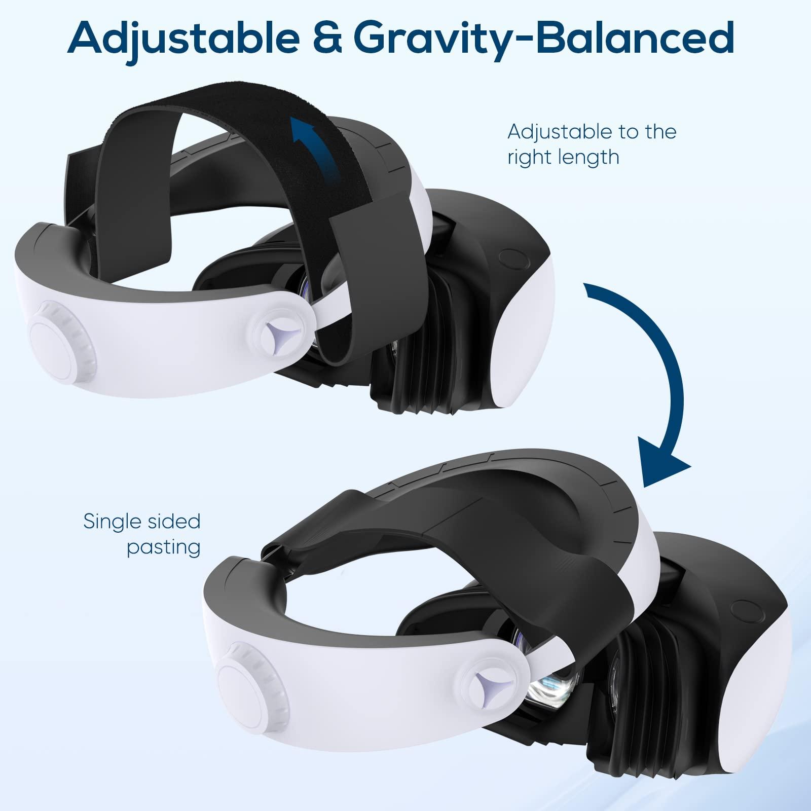 Đối với tai nghe PSVR2 có thể điều chỉnh dây đeo đầu hỗ trợ và sự thoải mái giúp giảm áp suất đầu cho PS VR2 PlayStation VR2 Phụ kiện Màu sắc: 1PCS