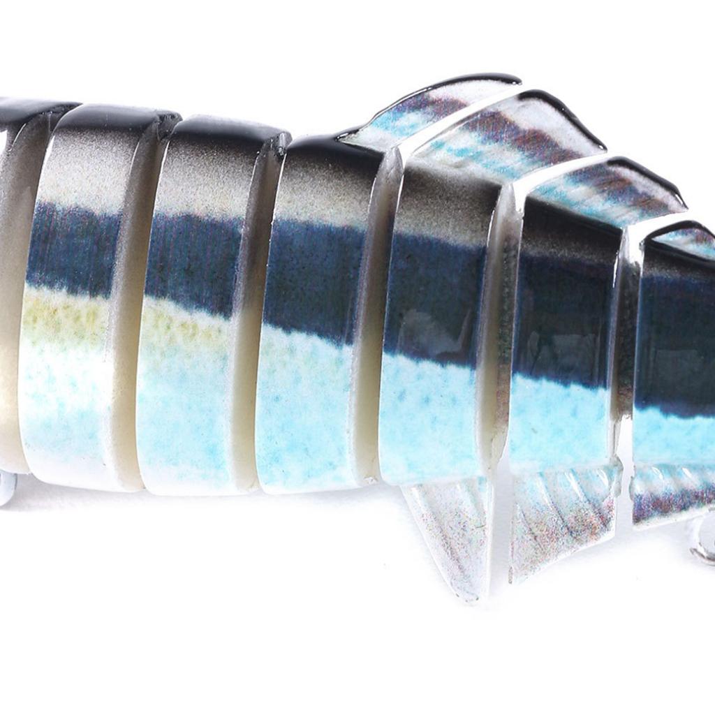 Multi Jointed Fishing Lure Bionic Bait Swimbait Lifelike Eel Tackle Blue