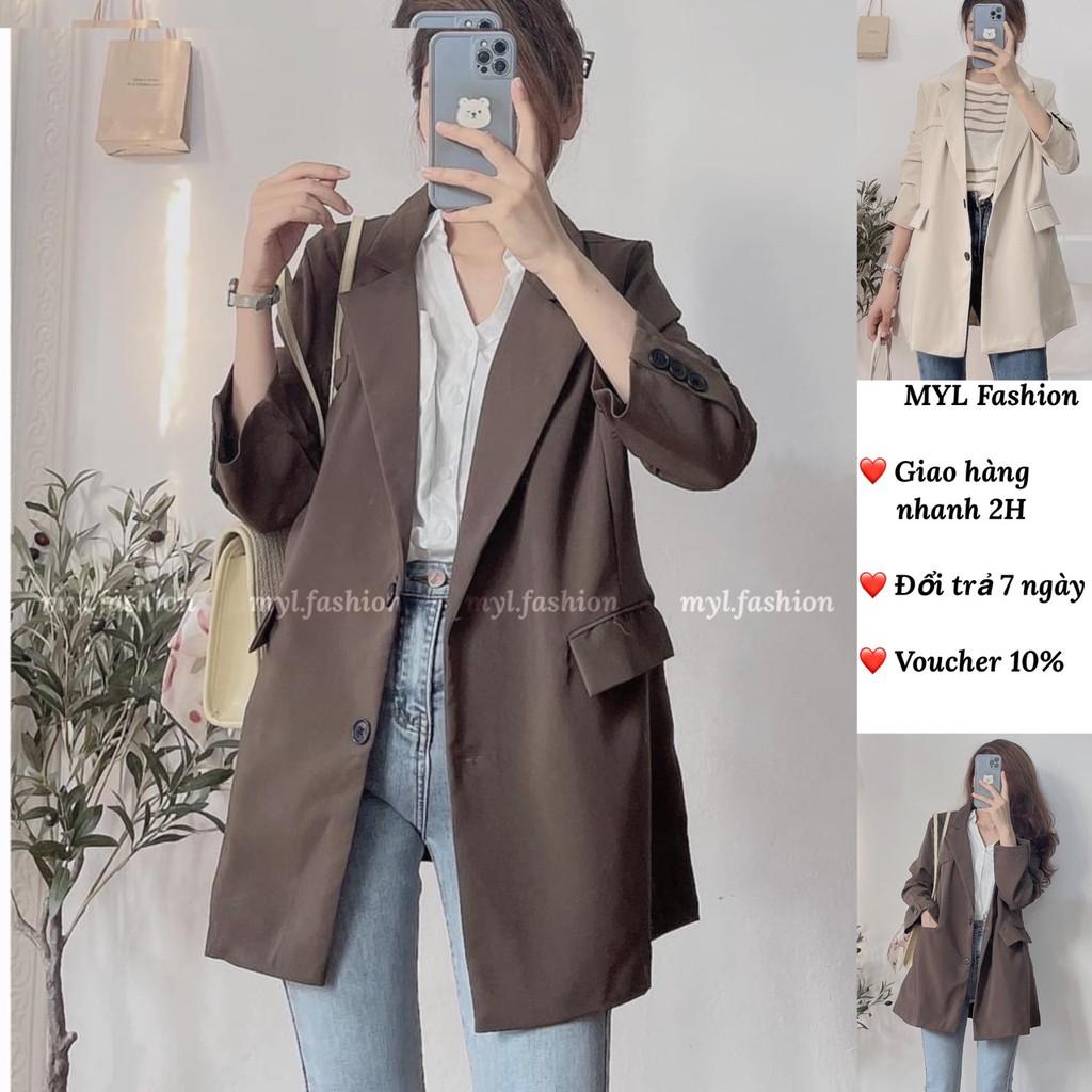 Áo khoác vest blazer nữ 2 lớp dài tay myl.fashion