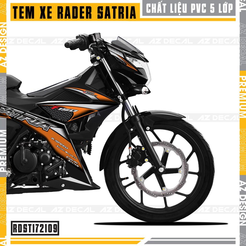 Tem Rời Xe Suzuki Raider/Satria Mẫu F150 | RDST172109 | Đa Dạng Màu Sắc Cho Xe Raider, Chống Thấm, Chống Bay Màu - Xanh Trắng Xám