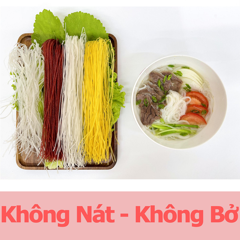 Phở Khô Khương Huy/ Phở Gạo Khương Huy  - Chỉ 3 Phút Nấu Không Cần Ngâm  - Phở Khô Khương Huy Gói 300g