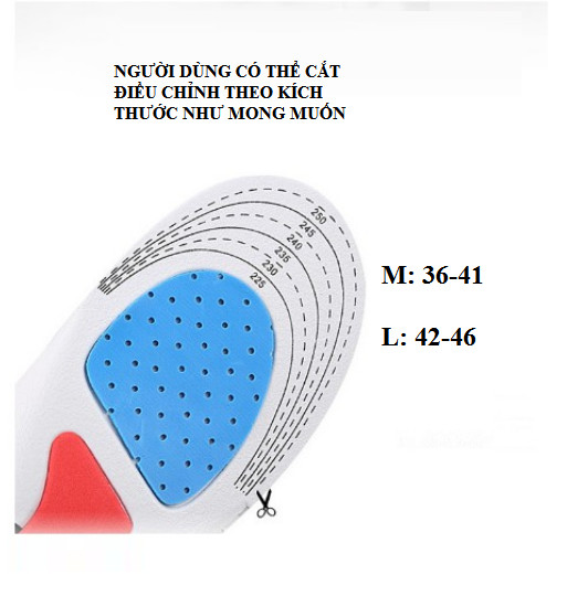 (Hàng Mới) Miếng lót giày thể thao chuyên dụng cao cấp, Lót đế giày siêu êm chân, khoáng khí, khử mùi hôi, siêu tiện dụng