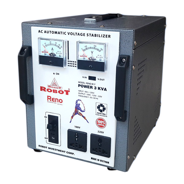 Ổn áp Robot 1 pha Reno 3KVA – Model RE3K818B - Hàng chính hãng