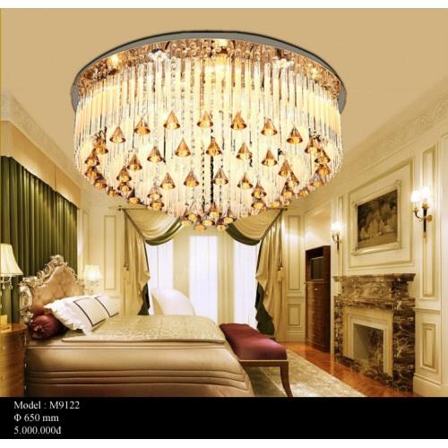 Đèn mâm pha lê ốp trần M9122 , KT 650x650x400mm, đèn chùm pha lê cao cấp, đèn trang trí, đèn ốp sảnh
