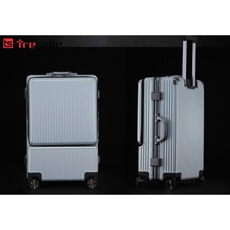 Vali khóa sập cao cấp nhập khẩu Hàn Quốc Tresette 2902 Có Ngăn Đựng Latop  Cổng Sạc USB